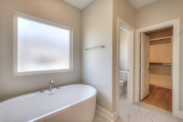 4113 Cile Ct, Murfreesboro, TN 37127 - full bathroom featuring marble look tile flooring and a freestanding bath