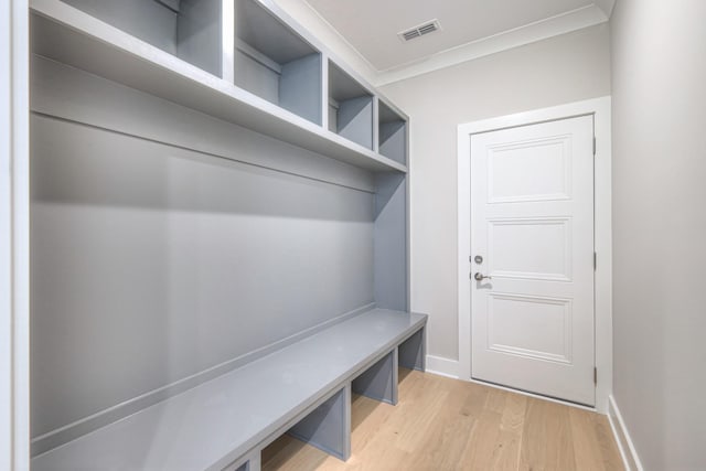 4113 Cile Ct, Murfreesboro, TN 37127 - mudroom with light wood-style floors and ornamental molding