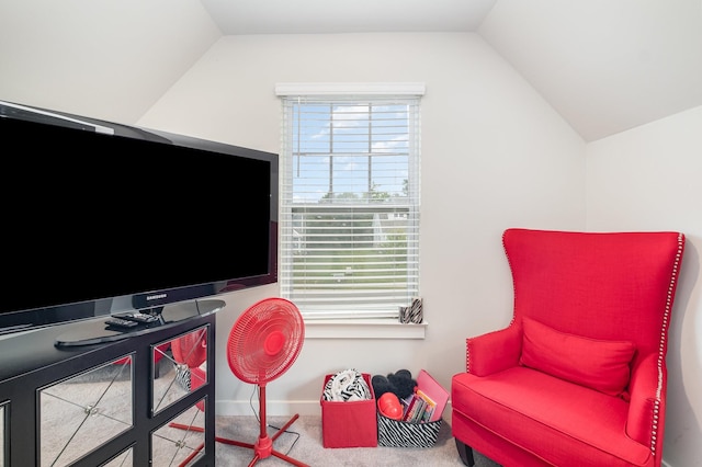 1704 Lannister Ave, Murfreesboro, TN 37128 - living area with vaulted ceiling and carpet flooring