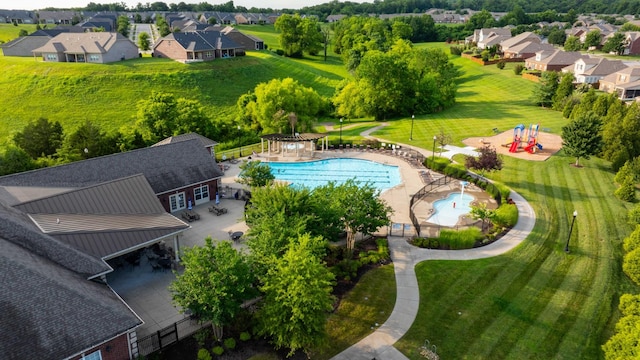 751 Pebble Creek Ln, Lebanon, TN 37090 - aerial view of residential area featuring a pool area