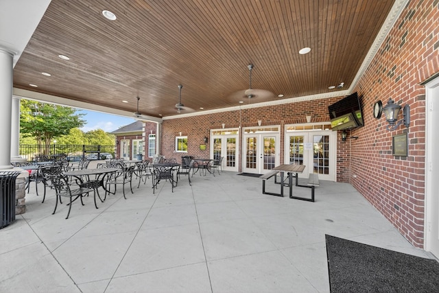 751 Pebble Creek Ln, Lebanon, TN 37090 - view of patio with french doors and outdoor dining area