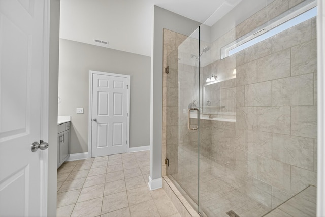751 Pebble Creek Ln, Lebanon, TN 37090 - full bath featuring a shower stall, vanity, and tile patterned flooring