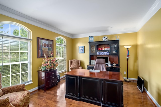 4305 Minette Ct, Mount Juliet, TN 37122 - office space with crown molding and wood finished floors
