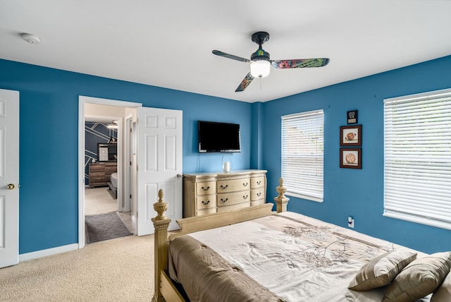 4305 Minette Ct, Mount Juliet, TN 37122 - carpeted bedroom featuring a ceiling fan and baseboards