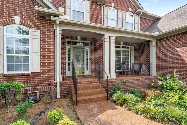 4305 Minette Ct, Mount Juliet, TN 37122 - doorway to property with brick siding and a porch