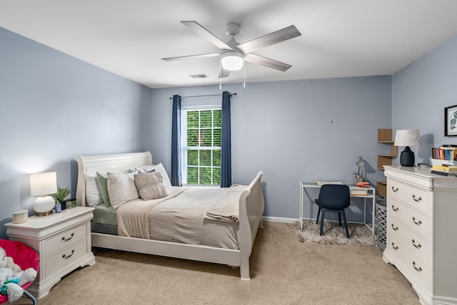4305 Minette Ct, Mount Juliet, TN 37122 - bedroom with light colored carpet and ceiling fan