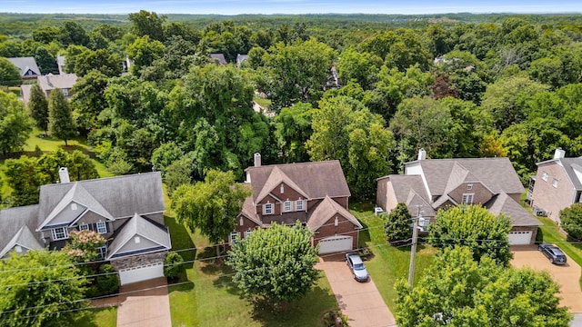 4305 Minette Ct, Mount Juliet, TN 37122 - aerial view of a heavily wooded area