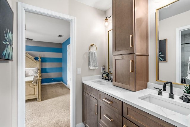 4305 Minette Ct, Mount Juliet, TN 37122 - bathroom with double vanity and baseboards