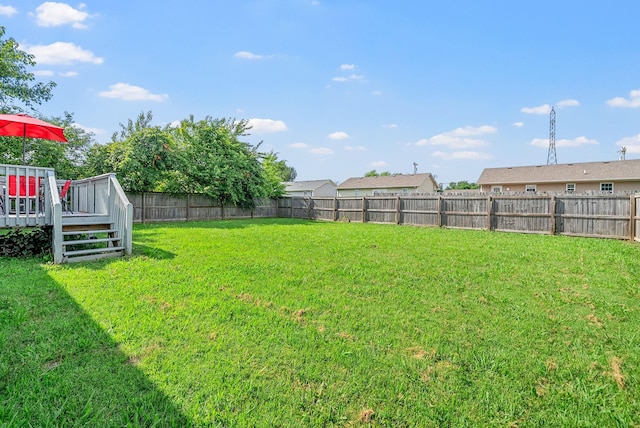 344 Pioneer Dr, Oak Grove, KY 42262 - fenced backyard featuring a deck