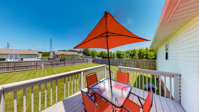 344 Pioneer Dr, Oak Grove, KY 42262 - deck featuring outdoor dining area and a fenced backyard