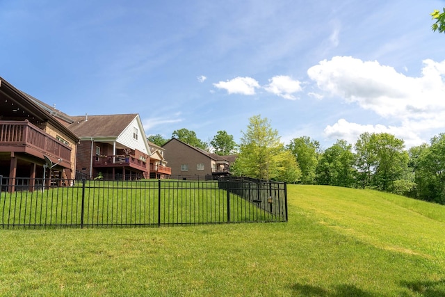 230 Fowler Cir, Franklin, TN 37064 - view of yard with a wooden deck