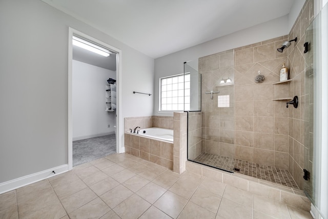 230 Fowler Cir, Franklin, TN 37064 - full bath featuring a bath, a shower stall, and tile patterned floors
