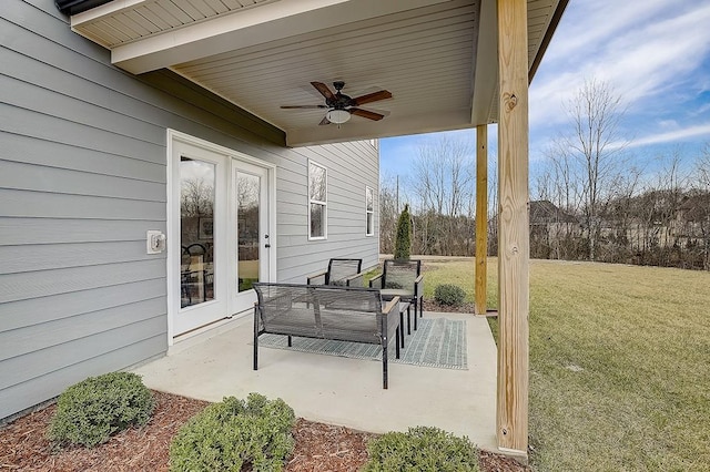 286 Subban Ct, Lebanon, TN 37087 - view of patio / terrace with a ceiling fan