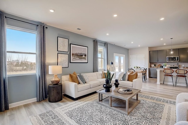 286 Subban Ct, Lebanon, TN 37087 - living room featuring recessed lighting and light wood finished floors
