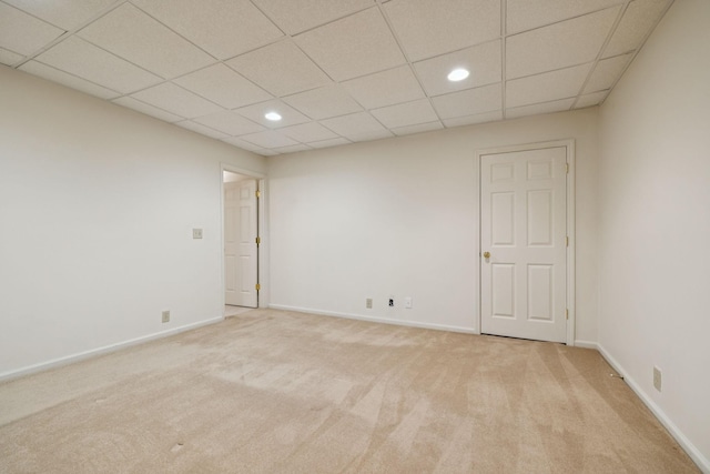 7023 Timber Oak Dr, Mount Juliet, TN 37122 - empty room with light carpet, a drop ceiling, and recessed lighting