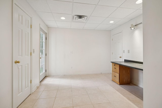 7023 Timber Oak Dr, Mount Juliet, TN 37122 - interior space with a drop ceiling, light tile patterned floors, and a desk