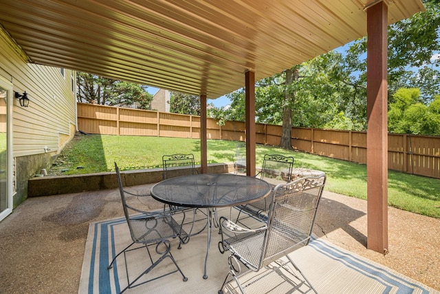 7023 Timber Oak Dr, Mount Juliet, TN 37122 - fenced backyard with outdoor dining area and a patio area