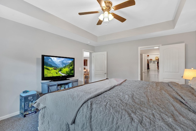 1105 Smiley Troutt Rd, Bethpage, TN 37022 - bedroom featuring carpet floors, a ceiling fan, and a raised ceiling
