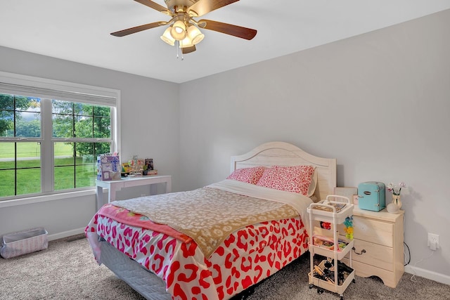 1105 Smiley Troutt Rd, Bethpage, TN 37022 - carpeted bedroom featuring baseboards and a ceiling fan