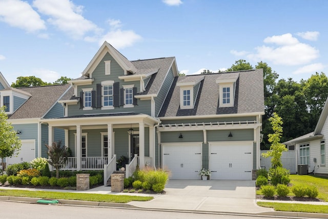 7019 Bolton St, Franklin, TN 37064 - craftsman house featuring a porch, driveway, a shingled roof, and an attached garage