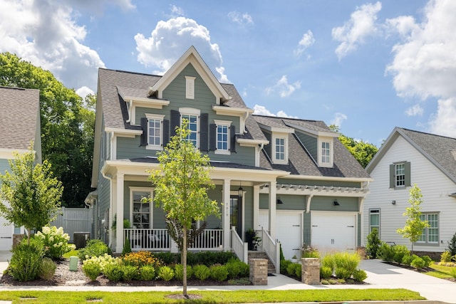 7019 Bolton St, Franklin, TN 37064 - craftsman inspired home with covered porch, concrete driveway, roof with shingles, and a garage