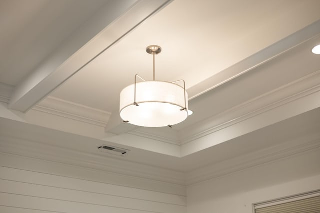 7019 Bolton St, Franklin, TN 37064 - detailed view of crown molding and beam ceiling