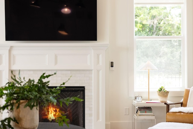 7019 Bolton St, Franklin, TN 37064 - detailed view of a brick fireplace