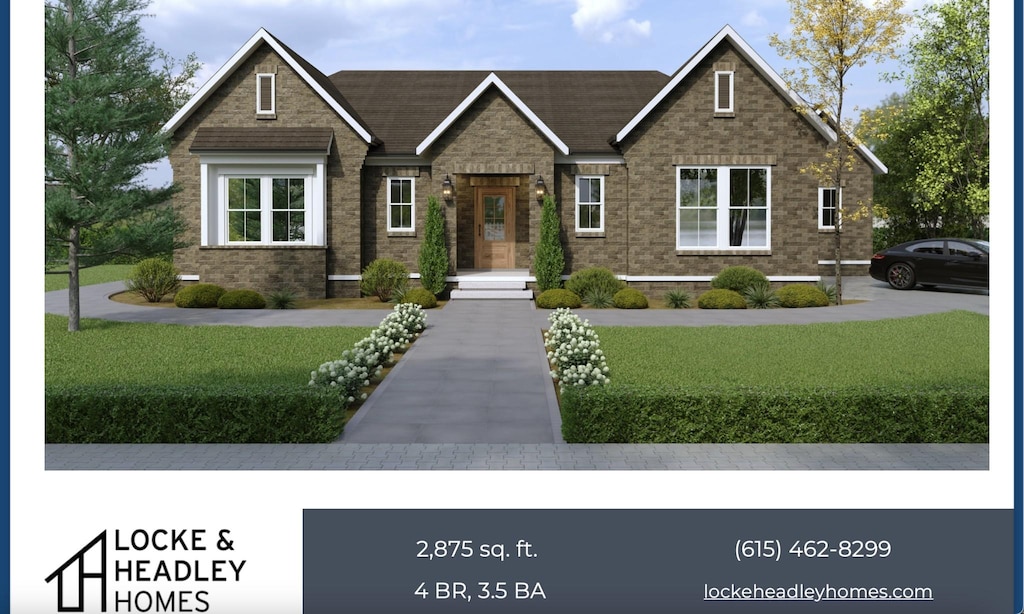 322 Stoneybrook Rd, Columbia, TN 38401 - craftsman-style house with a front yard and brick siding