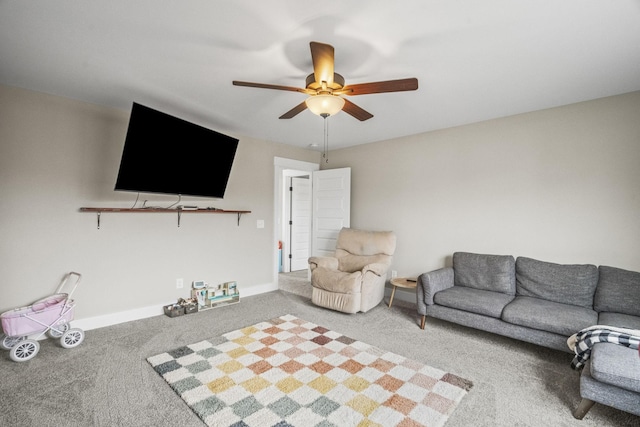 2015 Morgan Ct, Springfield, TN 37172 - living area featuring carpet flooring and ceiling fan