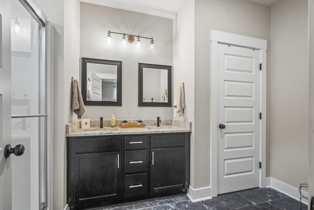 2015 Morgan Ct, Springfield, TN 37172 - bathroom featuring double vanity and a shower stall