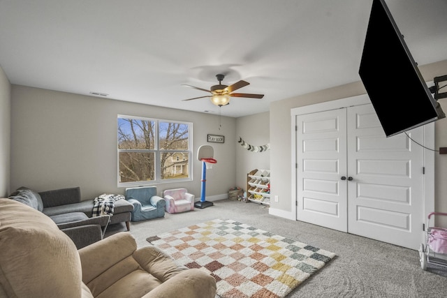 2015 Morgan Ct, Springfield, TN 37172 - living room with carpet and a ceiling fan