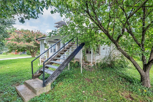 4300 Old Hickory Blvd, Old Hickory, TN 37138 - view of home's exterior with a lawn and stairs