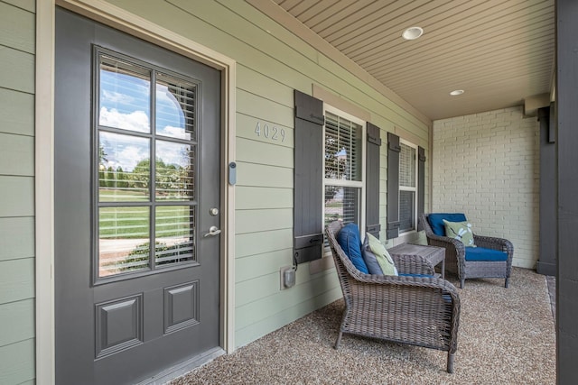 4029 Viola Ln, Franklin, TN 37069 - property entrance featuring a porch and brick siding