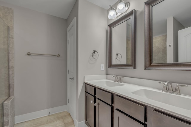 4029 Viola Ln, Franklin, TN 37069 - bathroom with double vanity and baseboards