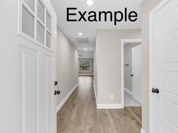 153 Irish Hls, Clarksville, TN 37042 - hallway with light wood-style flooring and baseboards