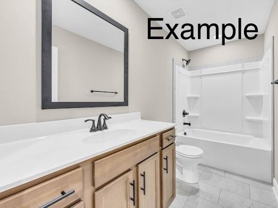 153 Irish Hls, Clarksville, TN 37042 - full bathroom featuring vanity, marble look tiles, and shower / tub combination