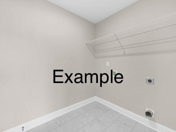 153 Irish Hls, Clarksville, TN 37042 - laundry room with hookup for an electric dryer and light marble finish floors
