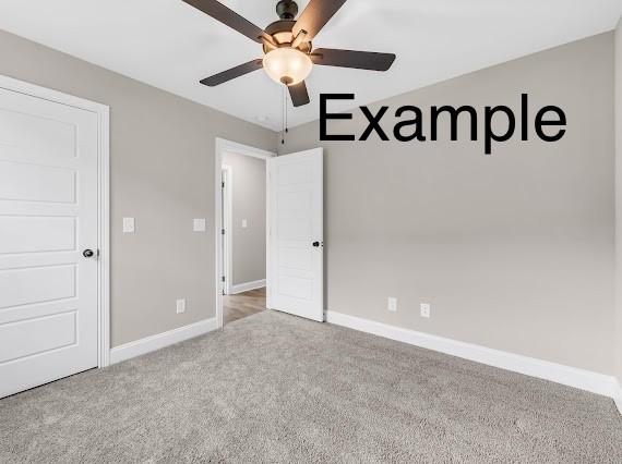 153 Irish Hls, Clarksville, TN 37042 - unfurnished bedroom with carpet floors and a ceiling fan