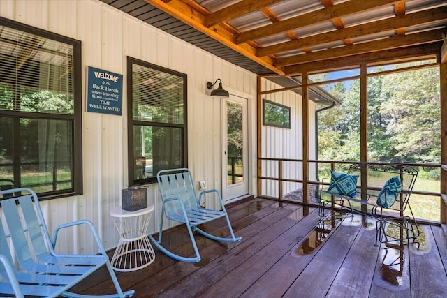 2006 Goodrich Rd, Nunnelly, TN 37137 - sunroom with beam ceiling