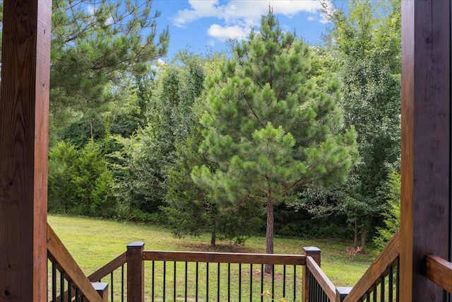 2006 Goodrich Rd, Nunnelly, TN 37137 - wooden deck with a yard