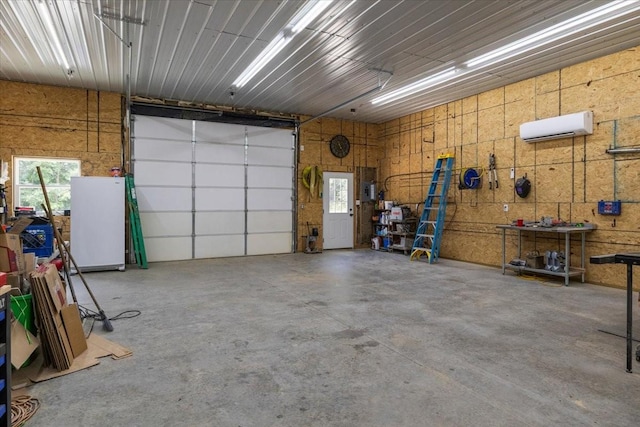 2006 Goodrich Rd, Nunnelly, TN 37137 - garage with an AC wall unit