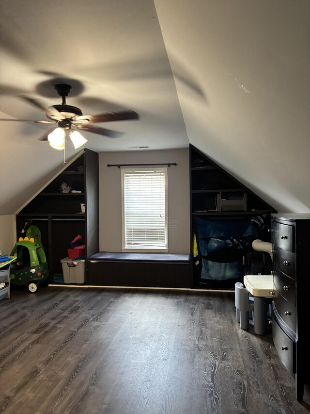 809 Renaissance Ave, Murfreesboro, TN 37129 - bonus room featuring wood finished floors, vaulted ceiling, and ceiling fan
