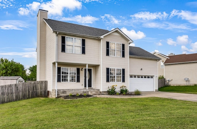 1373 Mackenzie Ct, Clarksville, TN 37042 - traditional-style home featuring a chimney, driveway, and an attached garage