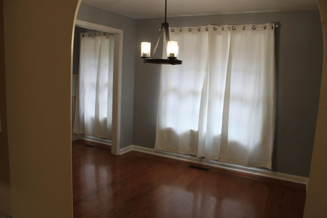 109 Hunter Dr, Mount Juliet, TN 37122 - unfurnished dining area featuring wood finished floors and a chandelier