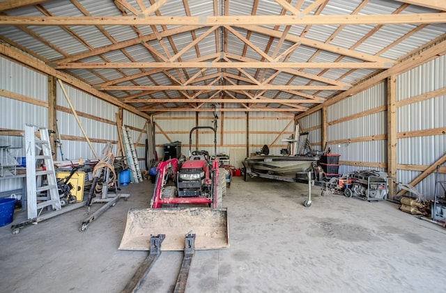 3205 Rocky Point Ln, Stewart, TN 37175 - garage featuring metal wall