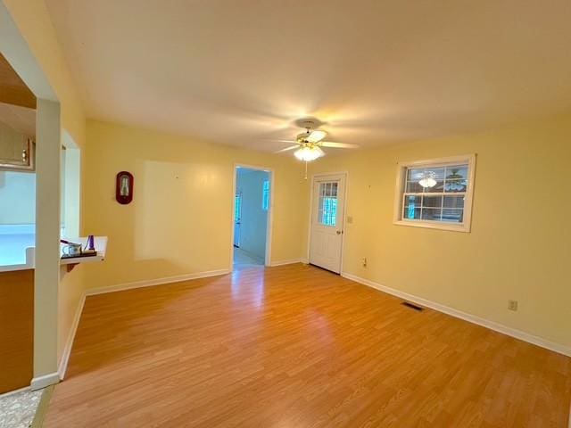 104 Tobaccoport Dock Rd, Bumpus Mills, TN 37028 - spare room featuring ceiling fan and light wood-style flooring