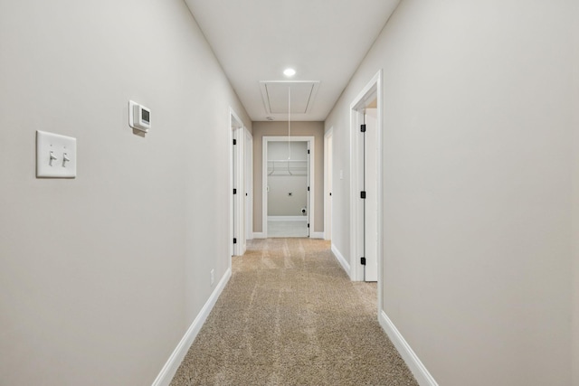 145 Irish Hls, Clarksville, TN 37042 - hall with attic access, light carpet, and recessed lighting