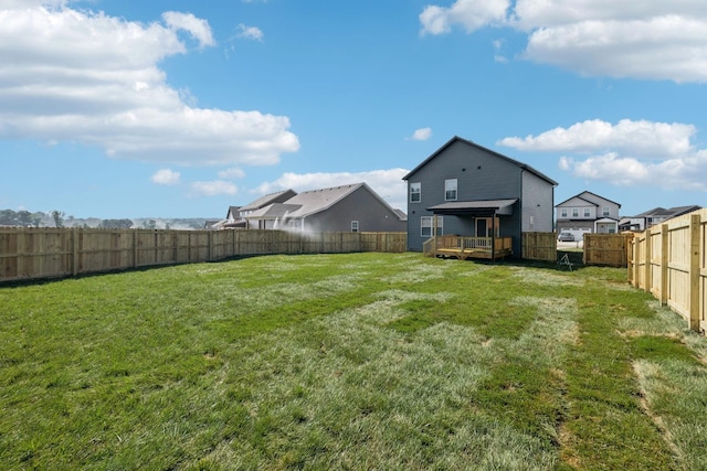 145 Irish Hls, Clarksville, TN 37042 - fenced backyard featuring a wooden deck and a residential view