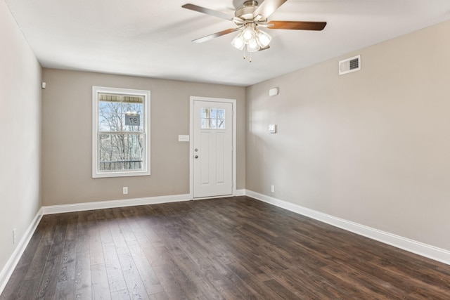 148 Irish Hls, Clarksville, TN 37042 - entrance foyer featuring ceiling fan and dark wood finished floors