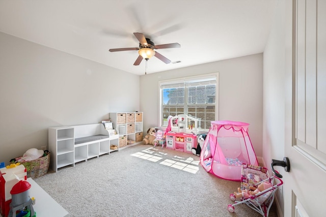 312 Retriever Ct, Clarksville, TN 37043 - rec room featuring carpet and a ceiling fan